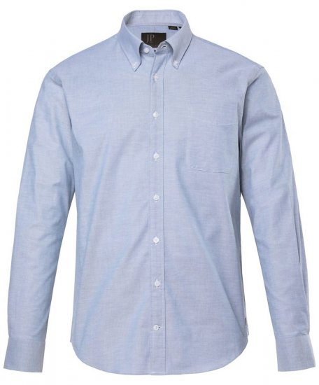 JP1880 Oxford Shirt Flexnamic Long Sleeve Ash Turquoise - Chemises - Chemises Grandes Tailles Hommes