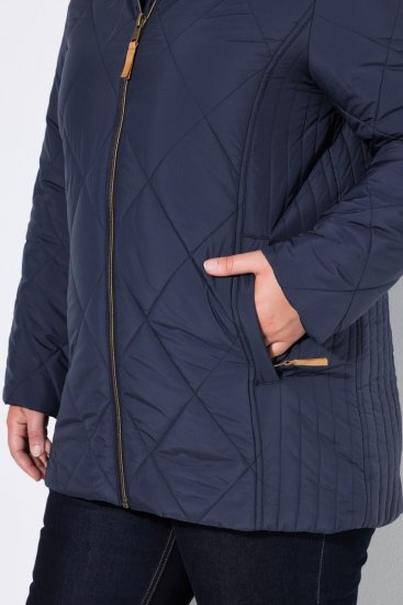 Ulla Popken 841360 Veste matelassée Bleu marine - Vestes - Vestes grande taille pour femme
