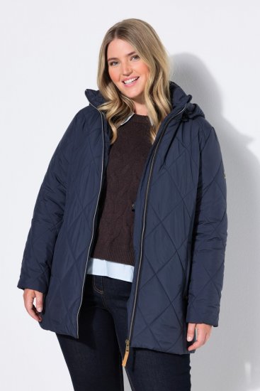 Ulla Popken 841360 Veste matelassée Bleu marine - Vestes - Vestes grande taille pour femme