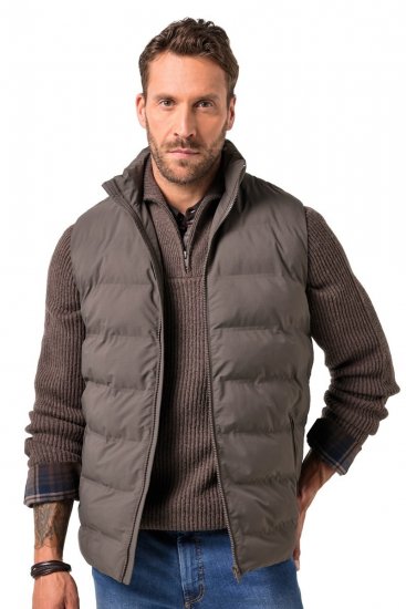 JP1880 841361 Gilet matelassé laser Brun moka - Vestes - Vestes homme grandes tailles