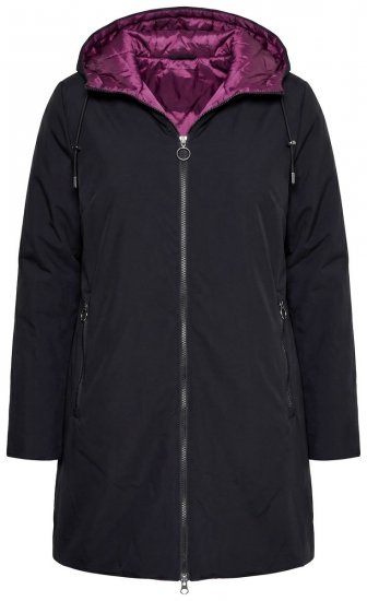 Ulla Popken 841398 Manteau Noir - Manteaux - Manteaux grande taille pour femme