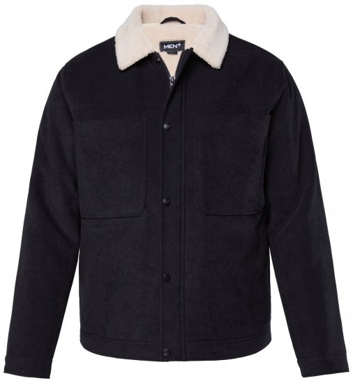 Men+ 545 Veste à col teddy Noir - Vestes - Vestes homme grandes tailles