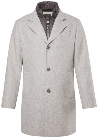 JP1880 841583 Manteau en laine à doublure amovible Gris - Vestes - Vestes homme grandes tailles