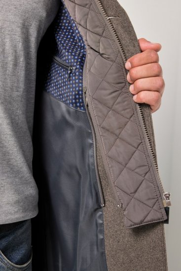 JP1880 Coat Flexnamic Quilted Insert Grey TALL - TALL vestes - Vestes coupe TALL pour hommes grands