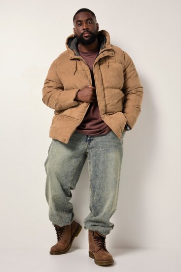 STHUGE Jacket Puffer With Warm Quilting Beige - Vestes - Vestes homme grandes tailles