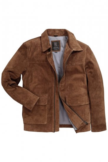JP1880 Leather Jacket Genuine Cowhide Brown - Vestes - Vestes homme grandes tailles