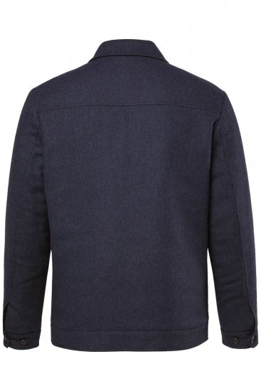 Boston Park 963 Veste en mélange de laine avec fermeture éclair Bleu marine - Vestes - Vestes homme grandes tailles