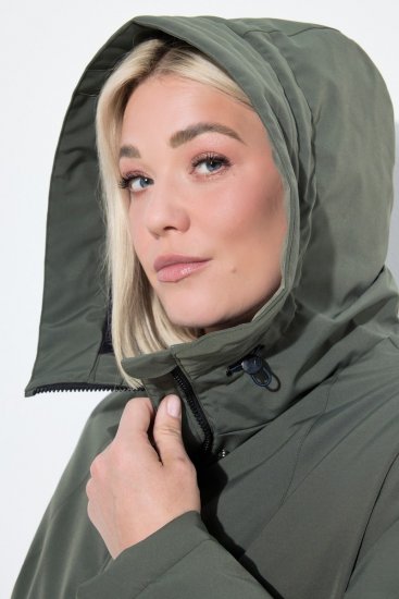 Ulla Popken 842008 Manteau technique Vert - Manteaux - Manteaux grande taille pour femme