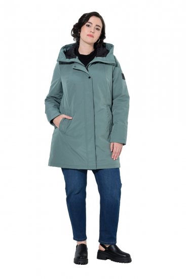 Ulla Popken 842008 Manteau technique Vert - Manteaux - Manteaux grande taille pour femme