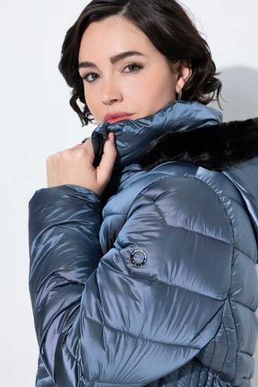 Ulla Popken 842013 Veste matelassée Bleu denim - Vestes - Vestes grande taille pour femme