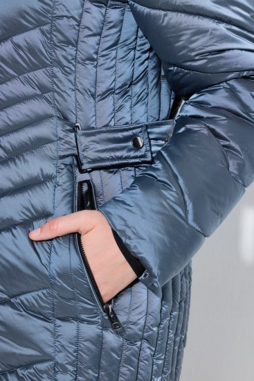 Ulla Popken 842013 Veste matelassée Bleu denim - Vestes - Vestes grande taille pour femme