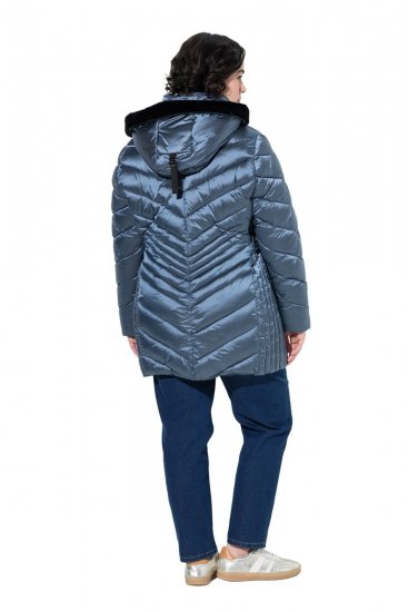 Ulla Popken 842013 Veste matelassée Bleu denim - Vestes - Vestes grande taille pour femme