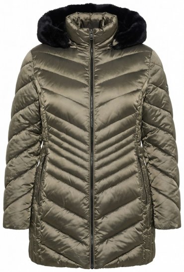 Ulla Popken 842013 Veste matelassée Marron clair - Vestes - Vestes grande taille pour femme