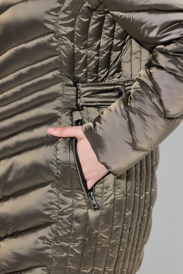 Ulla Popken 842013 Veste matelassée Marron clair - Vestes - Vestes grande taille pour femme