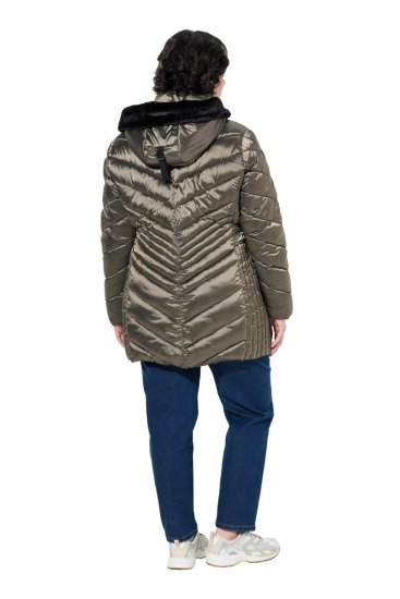 Ulla Popken 842013 Veste matelassée Marron clair - Vestes - Vestes grande taille pour femme