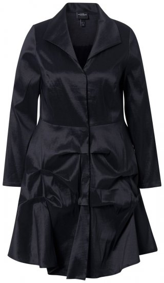 Ulla Popken 842028 Blazer à basque plissée Noir - Blazers - Vestes blazer pour femme, grandes tailles