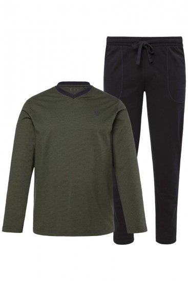 JP1880 Pyjamas Two-piece Striped Dark Green - Sous-vêtements & bain - Sous-vêtements Grande Taille