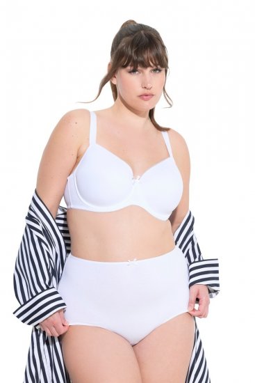 Ulla Popken 842435 Culottes taille haute lot de 3 Blanc - Culottes - 