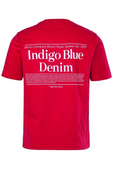 Men+ 500 T-shirt Indigo Blue Denim Rouge foncé - T-shirts - T-shirts Homme Grande Taille
