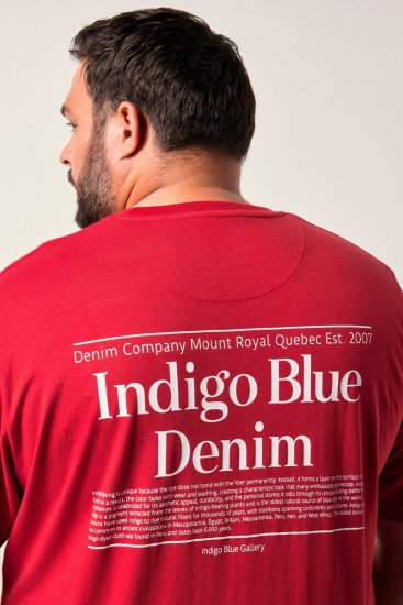 Men+ 500 T-shirt Indigo Blue Denim Rouge foncé - T-shirts - T-shirts Homme Grande Taille