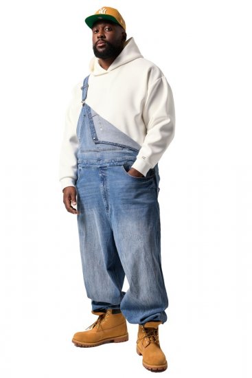 JP1880 842648 Salopette en jean coupe ample Bleu denim - Jeans et pantalons - Jeans et Pantalons grande taille 