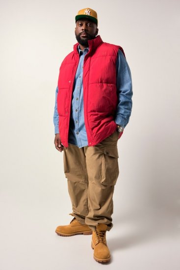 STHUGE 842684 Gilet matelassé Rouge - Vestes - Vestes homme grandes tailles