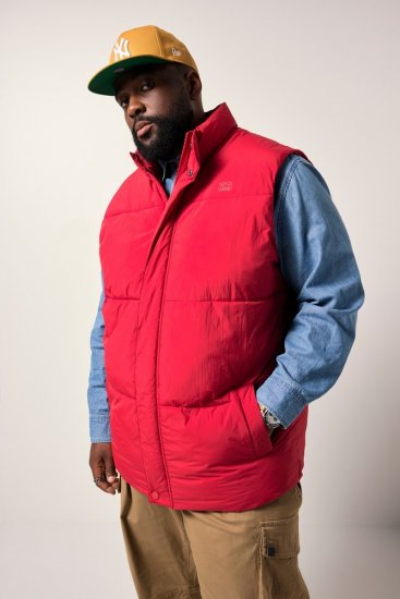 STHUGE 842684 Gilet matelassé Rouge - Vestes - Vestes homme grandes tailles