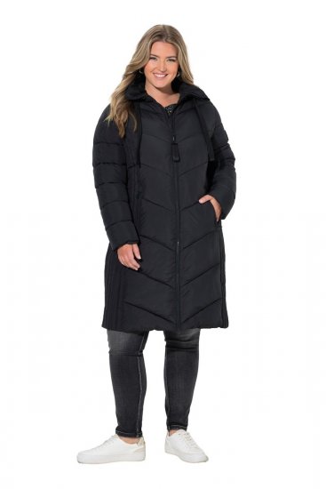 Ulla Popken 842877 Veste technique Noir - Vestes - Vestes grande taille pour femme