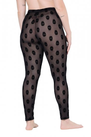 Ulla Popken 842886 Legging collant à motifs Noir - Collants & chaussettes - 