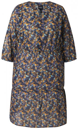 Ulla Popken 842936 Robe rayée à manches 3/4 Bleu marine - Robes de soirée - Robes de soirée en grandes tailles