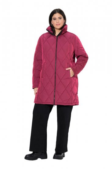 Ulla Popken 842937 Veste matelassée Rouge - Vestes - Vestes grande taille pour femme