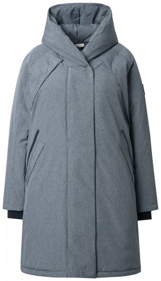 Ulla Popken 842951 Manteau technique HYPRAR imperméable à capuche Gris foncé chiné - Manteaux - Manteaux grande taille pour femme