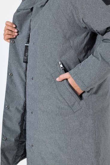 Ulla Popken 842951 Manteau technique HYPRAR imperméable à capuche Gris foncé chiné - Manteaux - Manteaux grande taille pour femme