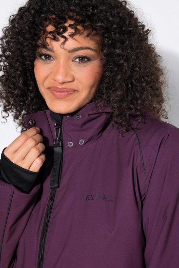 Ulla Popken 843105 Veste technique HYPRAR imperméable à motif vagues Prune - Vestes - Vestes grande taille pour femme