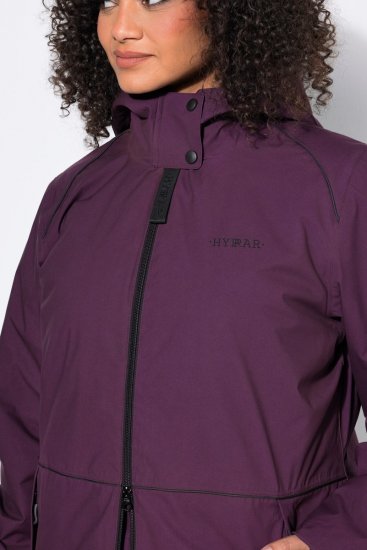 Ulla Popken 843105 Veste technique HYPRAR imperméable à motif vagues Prune - Vestes - Vestes grande taille pour femme