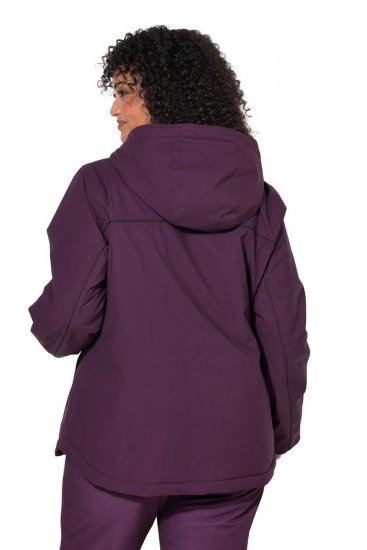 Ulla Popken 843105 Veste technique HYPRAR imperméable à motif vagues Prune - Vestes - Vestes grande taille pour femme