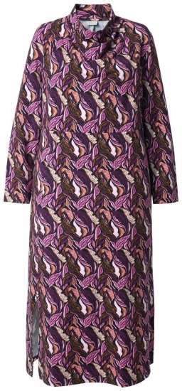 Ulla Popken 843358 Robe sweat imprimée Prune - Robes sweat - 