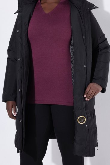 Ulla Popken SYMPATEX Triple Function Coat Black - Manteaux - Manteaux grande taille pour femme