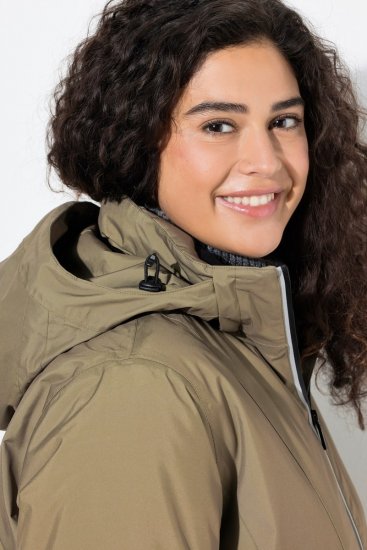 Ulla Popken 844034 Veste technique Kaki - Vestes - Vestes grande taille pour femme