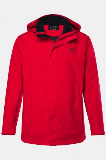 Jay-Pi 844210 Veste de pluie à capuche repliable Rouge salsa - Vestes - Vestes homme grandes tailles