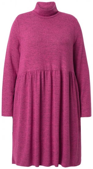 Ulla Popken 844233 Robe en maille à manches longues Rouge baie - Robes en maille - 