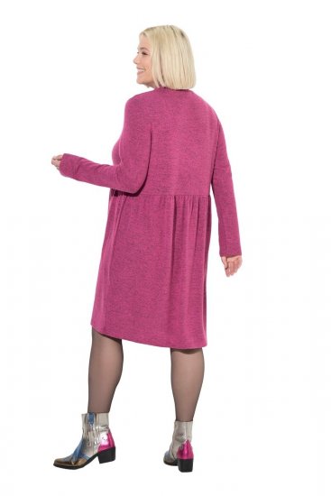 Ulla Popken 844233 Robe en maille à manches longues Rouge baie - Robes en maille - 