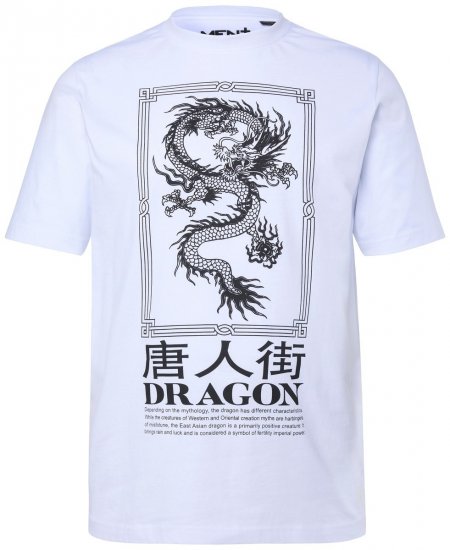Men+ 299 T-shirt Dragon Blanc - T-shirts - T-shirts Homme Grande Taille