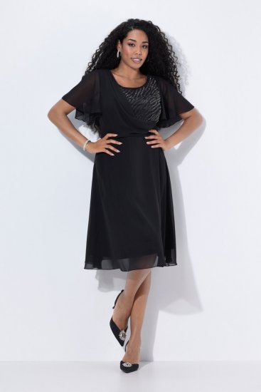 Ulla Popken 844356 Robe de soirée Noir - Robes de soirée - Robes de soirée en grandes tailles