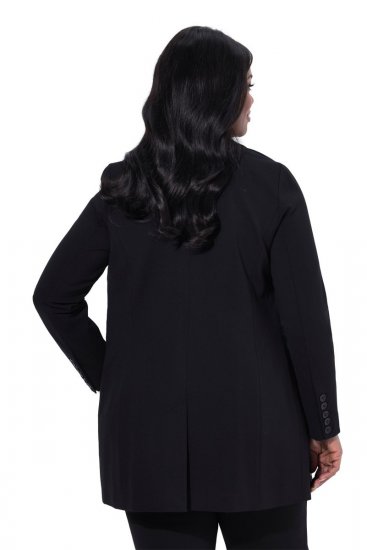 Ulla Popken 844842 Blazer en jersey Noir - Blazers - Vestes blazer pour femme, grandes tailles