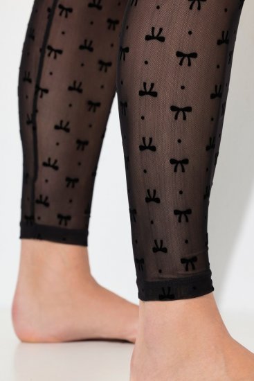 Ulla Popken 844970 Legging collant à motifs Noir - Collants & chaussettes - 