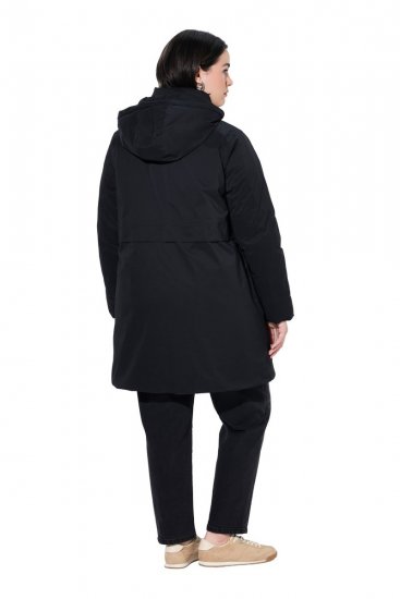 Ulla Popken 845111 Parka Noir - Manteaux - Manteaux grande taille pour femme