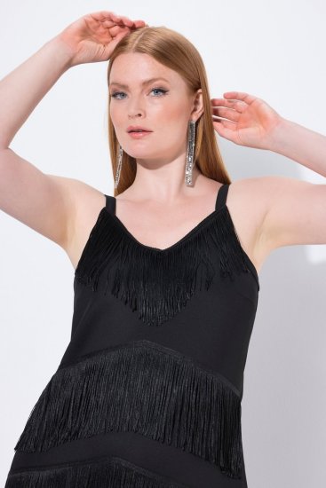 Ulla Popken 845152 Robe sans manches Noir - Robes de soirée - Robes de soirée en grandes tailles