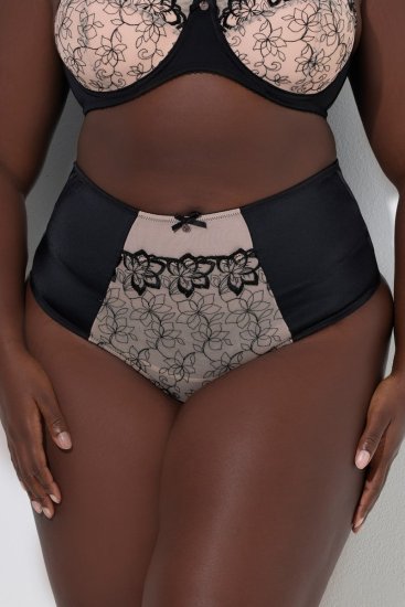 Ulla Popken 845347 Strings à fleurs Vieux rose - Culottes - 