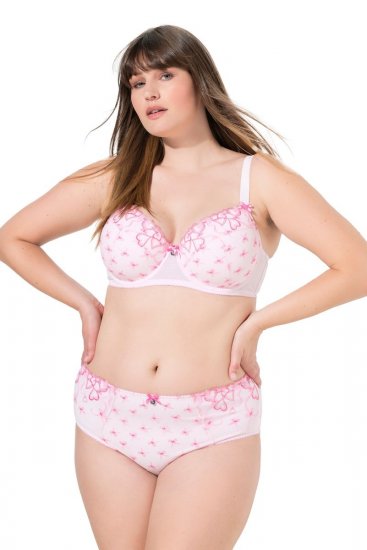 Ulla Popken 845425 Culottes en dentelle Rose - Culottes - 